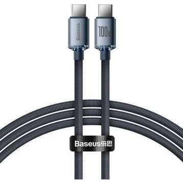 Baseus Crystal Shine 100 W 1.2 m Type-C to Type-C Hızlı Şarj Kablo