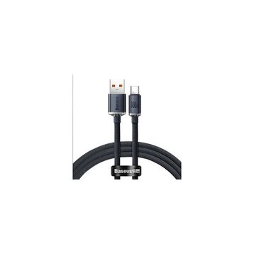 Baseus Crystal Shine Siyah 100 W 120 cm USB to Type-C Şarj Kablosu