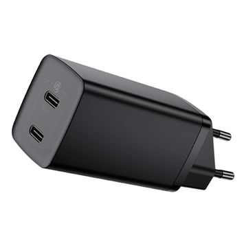 Baseus GaN2 Lite QC C+C 65W Siyah Şarj Cihazı
