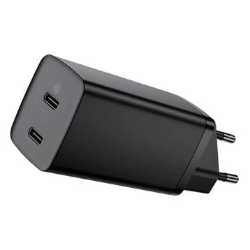 Baseus GaN2 Lite QC C+C 65W Siyah Şarj Cihazı
