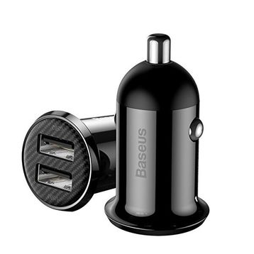 Baseus Grain Pro 2Xusb 4.8A Siyah Araç Şarj Cihazı