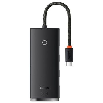 Baseus Lite 4 In 1 Multifonksiyonal Type-C Hub Siyah Dock Station