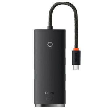 Baseus Lite 4 In 1 Multifonksiyonal Type-C Hub Siyah Dock Station
