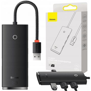 Baseus Lite 4 In 1 Multifonksiyonal Usb-A Hub Siyah Dock Station