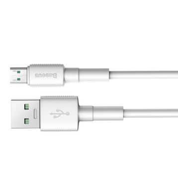 Baseus Mini White Micro USB 4A OPPO VIVO 0.5 cm Dash Usb Şarj Kablosu