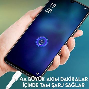 Baseus Mini White Micro USB 4A OPPO VIVO Dash 1 mt Beyaz USB Şarj Kablosu