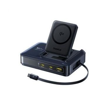Baseus Nomos NH21 160 W 5in1 MagSafe Kablosuz Hızlı Şarj Aleti