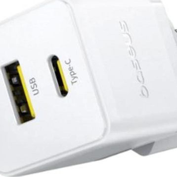 Baseus P1011160A213-00 Palm C+U 30W EU Beyaz Hızlı Şarj Aleti