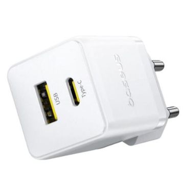 Baseus P1011160A213-00 Palm C+U 30W EU Beyaz Hızlı Şarj Aleti