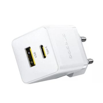 Baseus P1011160A213-00 Palm C+U 30W EU Beyaz Hızlı Şarj Aleti