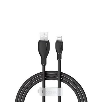 Baseus P10355700111-00 Pudding USB-A Light 2.4 A 1.2 m Siyah Kablo