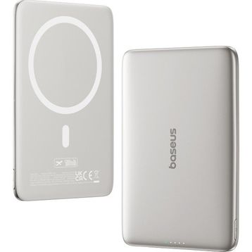 Baseus PicoGo AM41 Ultra Slim Bej 5000 mAh Hızlı Şarj MagSafe Powerbank