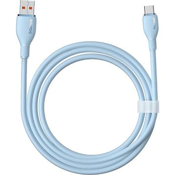Baseus Pud USB to C 100 W 1.2 m Mavi Şarj Kablosu