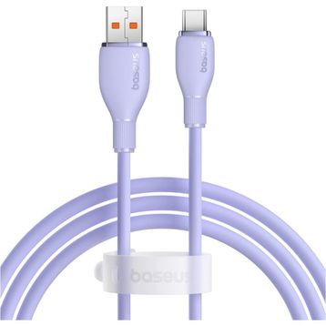Baseus Pud. USB to C 100W 1.2 m Mor Şarj Kablosu