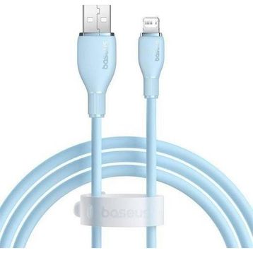 Baseus Pudding Hızlı Şarj Özellikli Usb To Lightning 2.4 A 1.2 M Mavi Kablo