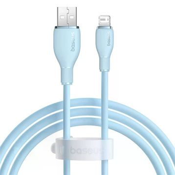 Baseus Pudding Hızlı Şarj Özellikli Usb To Lightning 2.4 A 1.2 M Mavi Kablo