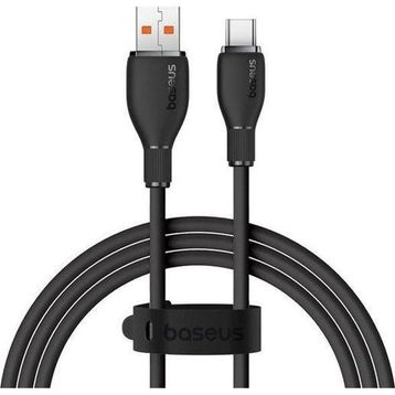 Baseus Pudding Hızlı Şarj Özellikli Usb Type-C 100W 1.2 M Siyah Kablo