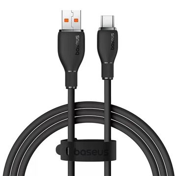 Baseus Pudding Hızlı Şarj Özellikli Usb Type-C 100W 1.2 M Siyah Kablo