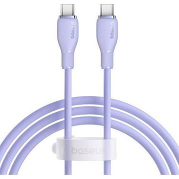 Baseus Pudding Hızlı Şarj Özellikli Usb Type-C 100W 1.2M Mor Kablo