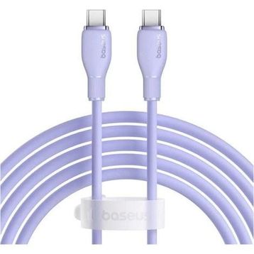 Baseus Pudding Hızlı Şarj Özellikli Usb Type-C 100W 1.2M Mor Kablo