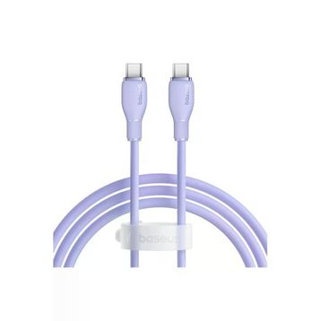 Baseus Pudding Hızlı Şarj Özellikli Usb Type-C 100W 1.2M Mor Kablo