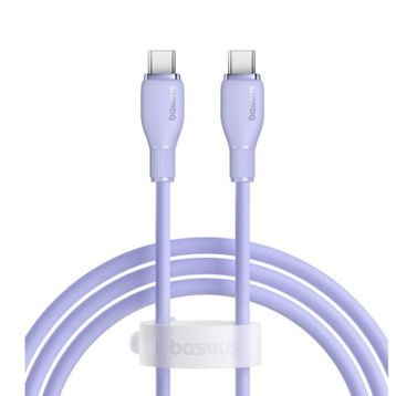 Baseus Pudding Hızlı Şarj Özellikli Usb Type-C 100W 1.2M Mor Kablo