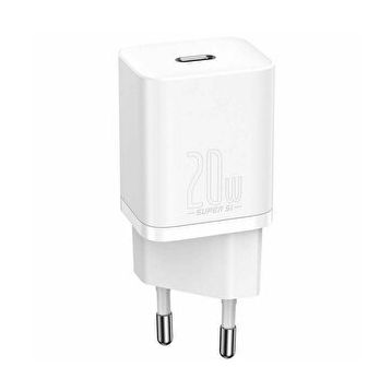 Baseus Super Si Ccsup-B02 PD 20 w Beyaz Güç Adaptörü