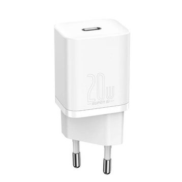 Baseus Super Si Ccsup-B02 PD 20 w Beyaz Güç Adaptörü