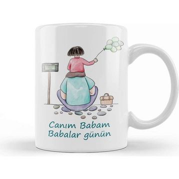 Baskı Dükkanı 062 Babalar Günü Kupa Bardak