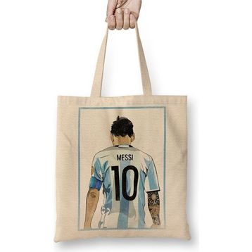 Baskı Dükkanı 10 Da Argentina Messi Bez Çanta