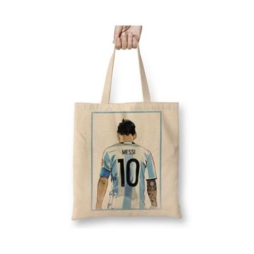 Baskı Dükkanı 10 Da Argentina Messi Bez Çanta