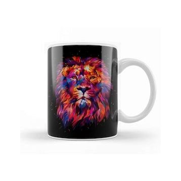 Baskı Dükkanı Abstract King Lion Kupa