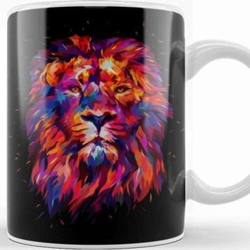 Baskı Dükkanı Abstract King Lion Kupa