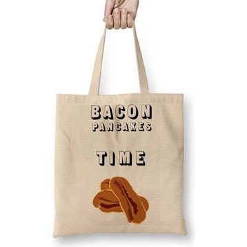 Baskı Dükkanı Adventure Time Bacon Pancakes 010 Bez Çanta