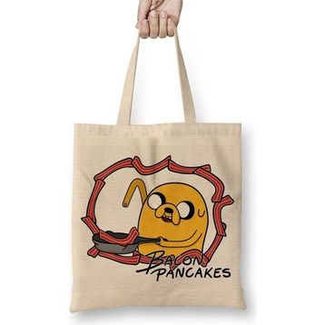 Baskı Dükkanı Adventure Time Bacon Pancakes 09 Bez Çanta