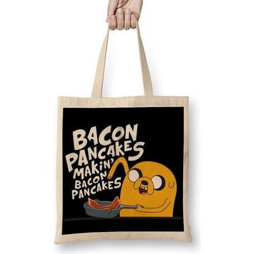 Baskı Dükkanı Adventure Time Bacon Pancakes Bez Çanta
