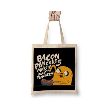 Baskı Dükkanı Adventure Time Bacon Pancakes Bez Çanta