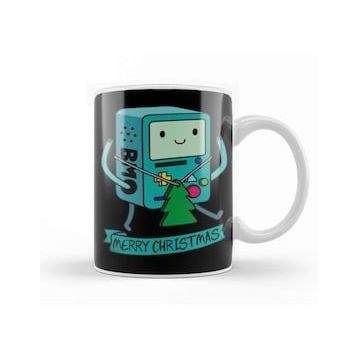 Baskı Dükkanı Adventure Time Bmo Merry Christmas Kupa