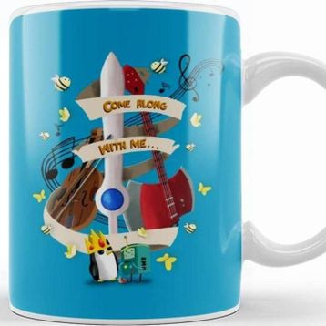 Baskı Dükkanı Adventure Time Come Along with Me Kupa