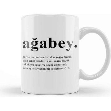 Baskı Dükkanı Ağabey Abiye Hediye Kupa