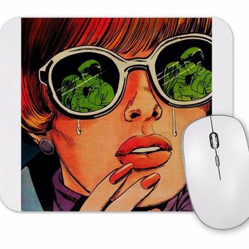 Baskı Dükkanı Ağlayan Kadın Mouse Pad