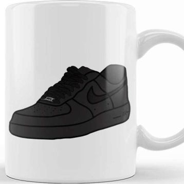 Baskı Dükkanı Air Force 1 Black Air Force Ones Kupa