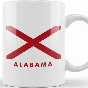 Baskı Dükkanı Alabama State Flag Kupa