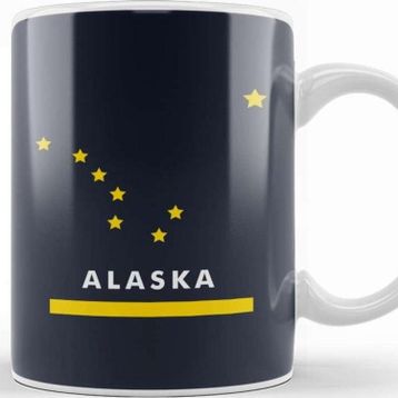 Baskı Dükkanı Alaska State Flag Kupa