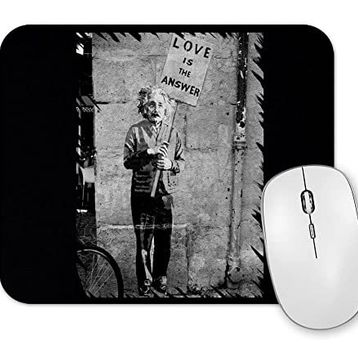 Baskı Dükkanı Albert Einstein Love Mouse Pad
