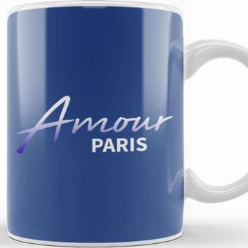 Baskı Dükkanı Amour Paris Slogan Kupa