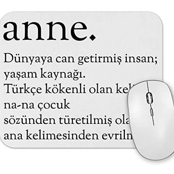 Baskı Dükkanı Anne Kelime Mouse Pad