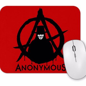 Baskı Dükkanı Anonymous Vfor Vendetta Kırmızı Mouse Pad