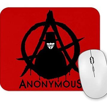 Baskı Dükkanı Anonymous Vfor Vendetta Kırmızı Mouse Pad