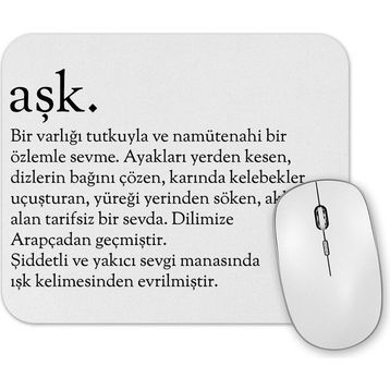 Baskı Dükkanı Ask Kelime Mouse Pad